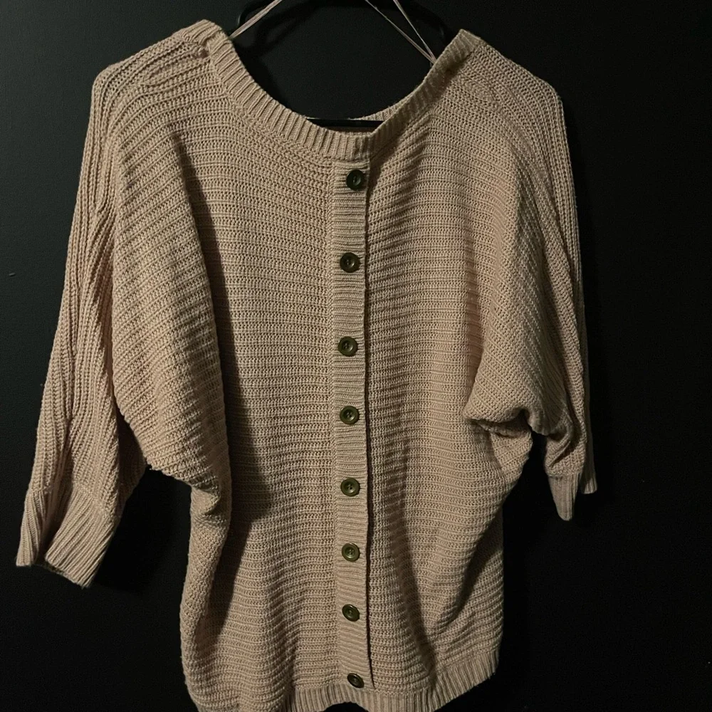 Masia Women's Cream Button-Up Sweater - Picture 3 of 7
